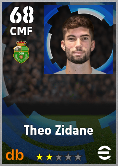 Theo Zidane — CMF, OVR 68, MAX 68