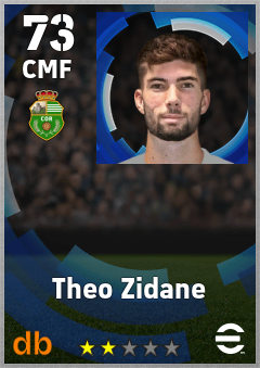 Theo Zidane — CMF, OVR 73, MAX 73