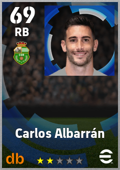 Carlos Albarrán — RB, OVR 69, MAX 69
