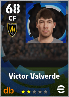 Víctor Valverde — CF, OVR 68, MAX 68