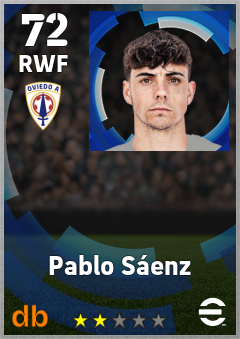 Pablo Sáenz — RWF, OVR 72, MAX 72