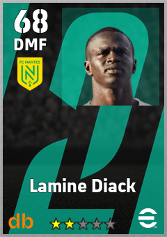 Lamine Diack — DMF, OVR 68, MAX 68