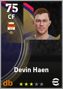 Devin Haen — CF, OVR 75, MAX 75