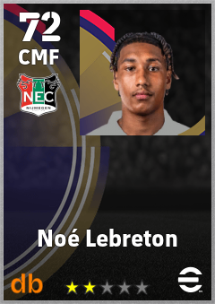 Noé Lebreton — CMF, OVR 72, MAX 72