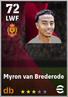 Myron van Brederode — LWF, OVR 72, MAX 72
