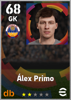 Álex Primo — GK, OVR 68, MAX 68