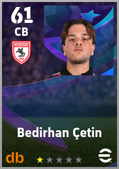 Bedirhan Çetin — CB, OVR 61, MAX 61