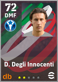 D. Degli Innocenti — DMF, OVR 72, MAX 72