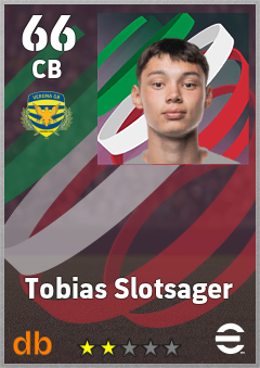 Tobias Slotsager — CB, OVR 66, MAX 66