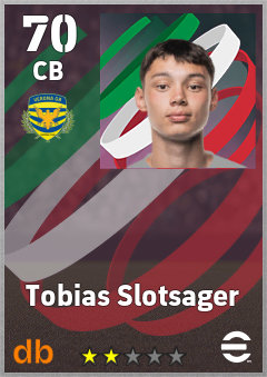 Tobias Slotsager — CB, OVR 70, MAX 70