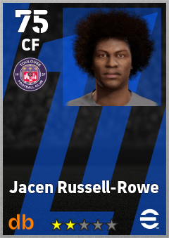 Jacen Russell-Rowe — CF, OVR 75, MAX 75