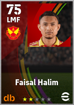 Faisal Halim — LMF, OVR 75, MAX 75