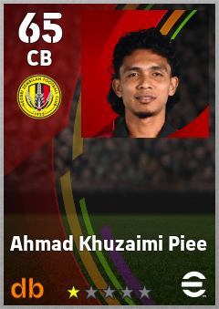 Ahmad Khuzaimi Piee — CB, OVR 65, MAX 65