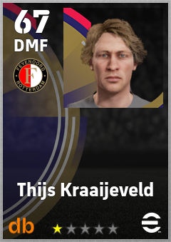 Thijs Kraaijeveld — DMF, OVR 67, MAX 67
