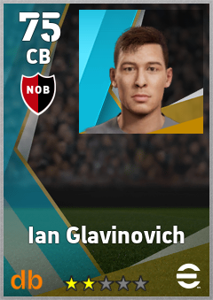 Ian Glavinovich — CB, OVR 75, MAX 75