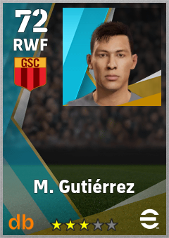 M. Gutiérrez — RWF, OVR 72, MAX 72