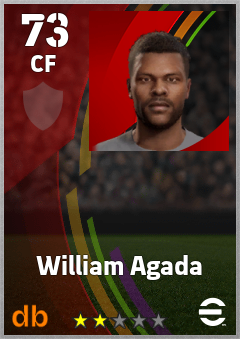 William Agada — CF, OVR 73, MAX 73