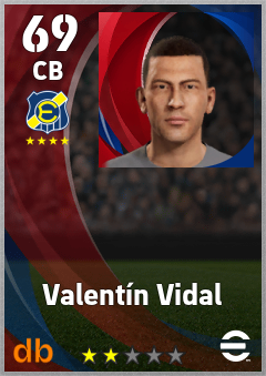 Valentín Vidal — CB, OVR 69, MAX 69