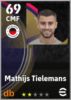 Mathijs Tielemans — CMF, OVR 69, MAX 69