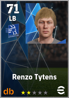 Renzo Tytens — LB, OVR 71, MAX 71