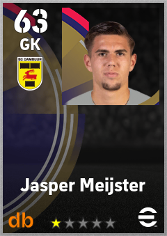 Jasper Meijster — GK, OVR 63, MAX 63