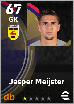 Jasper Meijster — GK, OVR 67, MAX 67