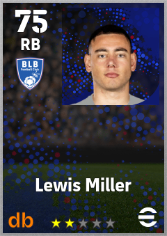Lewis Miller — RB, OVR 75, MAX 75