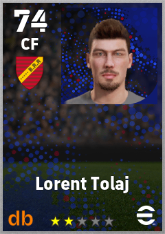Lorent Tolaj — CF, OVR 74, MAX 74