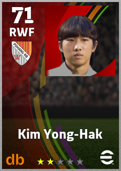 Kim Yong-Hak — RWF, OVR 71, MAX 71