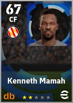Kenneth Mamah — CF, OVR 67, MAX 67