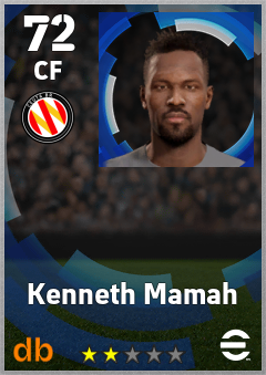 Kenneth Mamah — CF, OVR 72, MAX 72