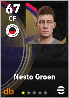 Nesto Groen — CF, OVR 67, MAX 67