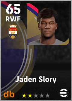 Jaden Slory — RWF, OVR 65, MAX 65