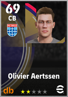 Olivier Aertssen — CB, OVR 69, MAX 69