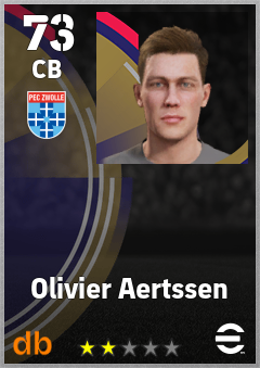 Olivier Aertssen — CB, OVR 73, MAX 73