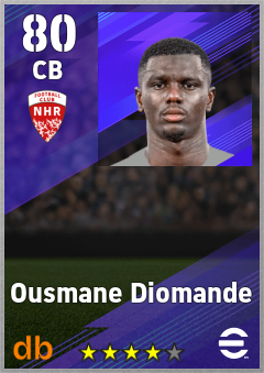 Ousmane Diomande — CB, OVR 80, MAX 80