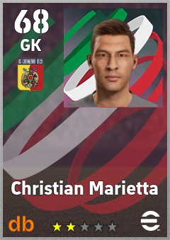 Christian Marietta — GK, OVR 68, MAX 68