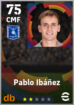 Pablo Ibáñez — CMF, OVR 75, MAX 75