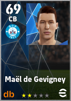 Maël de Gevigney — CB, OVR 69, MAX 69