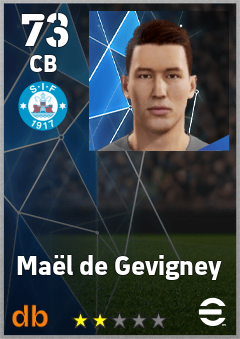 Maël de Gevigney — CB, OVR 73, MAX 73