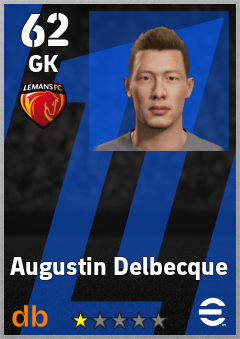 Augustin Delbecque — GK, OVR 62, MAX 62