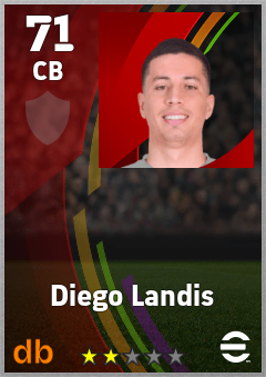 Diego Landis — CB, OVR 71, MAX 71
