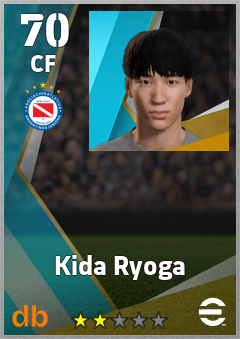 Kida Ryoga — CF, OVR 70, MAX 70