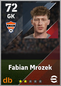 Fabian Mrozek — GK, OVR 72, MAX 72