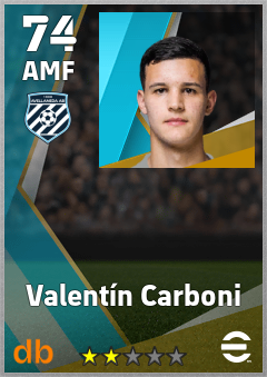 Valentín Carboni — AMF, OVR 74, MAX 74