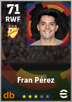 Fran Pérez — RWF, OVR 71, MAX 71