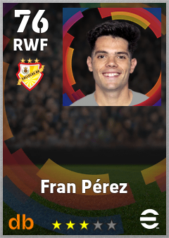 Fran Pérez eFootball player card