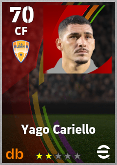 Yago Cariello — CF, OVR 70, MAX 70