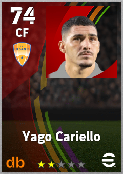 Yago Cariello — CF, OVR 74, MAX 74