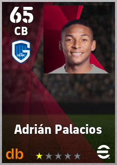 Adrián Palacios — CB, OVR 65, MAX 65